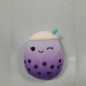 Squishmallow 5 Inch Poplina the Purple Boba Tea Plush Toy